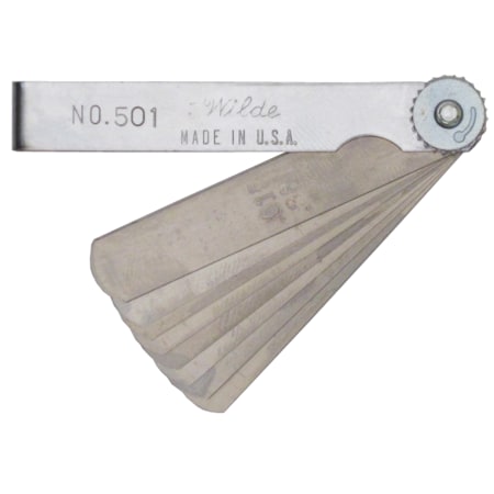 Wilde 10-PC IGNITION GAUGE SET-BLADES 1/2" X 3"-BULK 501/BB